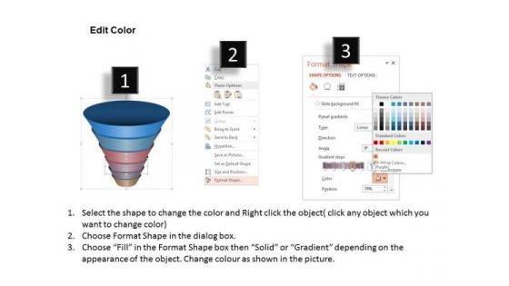 Business Diagram Six Options Funnel Process Presentation Template