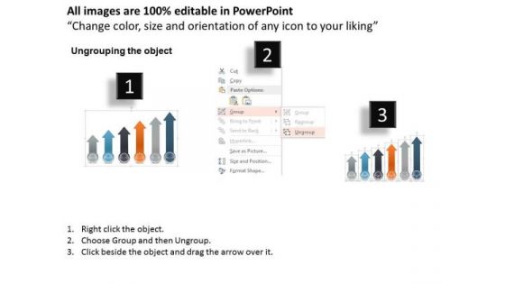 Business Diagram Six Staged Arrow Infographic For Text PowerPoint Template