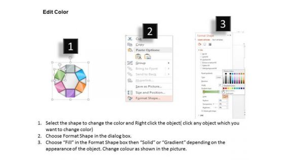 Business Diagram Six Staged Circular Design For Data Representation Presentation Template