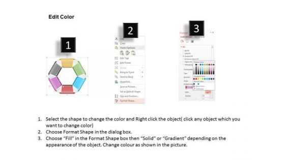 Business Diagram Six Staged Hexagon Diagram For Data Flow PowerPoint Template