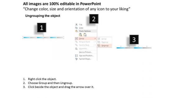 Business Diagram Six Staged Linear Timeline Diagram Presentation Template
