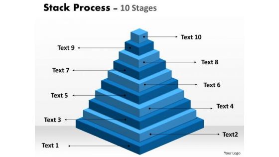 Business Diagram Stack Process With 10 Stages Marketing Diagram