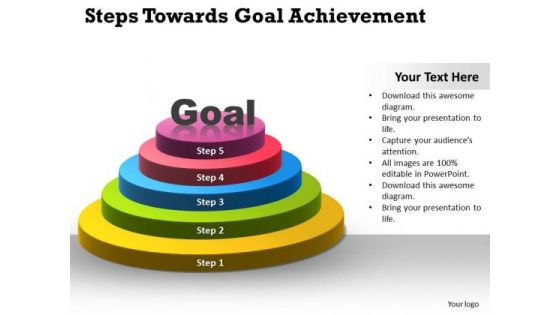 Business Diagram Steps Towards Goal Achievement Consulting Diagram
