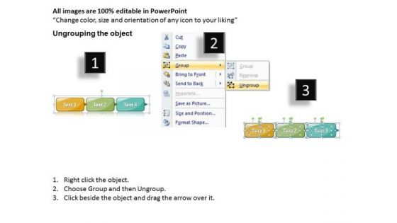 Business Diagram Strategy Diagram Horizontal Style 3 Stages Consulting Diagram