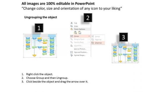 Business Diagram Swim Lane Process Flow Chart Presentation Template