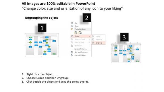 Business Diagram Swimlane Diagram For Order Of Tasks Presentation Template