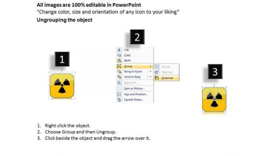 Business Diagram Symbol Of Nuclear Power Generation Fan Presentation Template