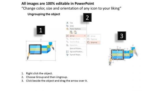 Business Diagram Tab With Three Text Box Diagram Presentation Template