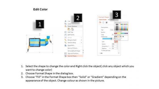 Business Diagram Tab With Three Text Box Diagram Presentation Template