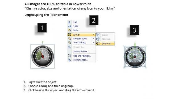 Business Diagram Tachometer Full Dial Business Cycle Diagram