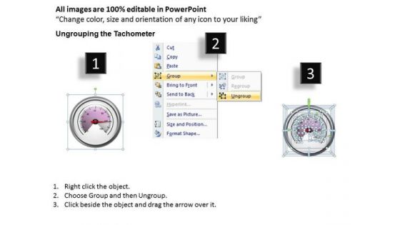 Business Diagram Tachometer Full Dial Marketing Diagram