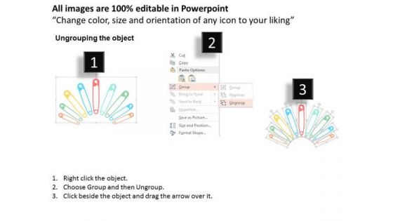 Business Diagram Team Of Colorful Pins Presentation Template