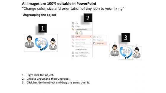 Business Diagram Teamwork Theme Voice Call Executives Presentation Template