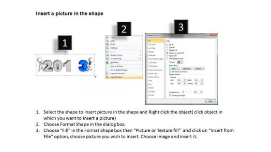 Business Diagram Templates 3d Men Upcoming Year 2013 PowerPoint Slides
