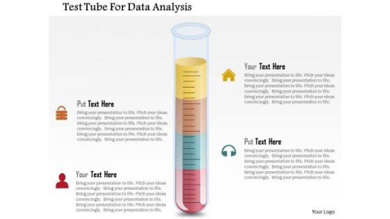 Business Diagram Test Tube For Data Analysis Presentation Template