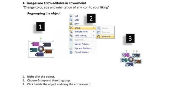 Business Diagram Text Box Style Strategy Diagram