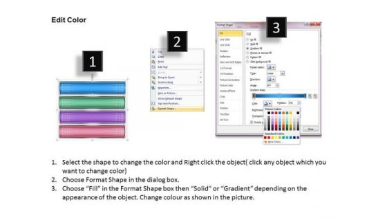 Business Diagram Textbox 4 Stages Sales Diagram