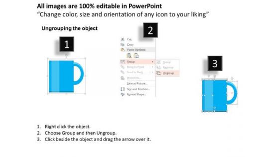 Business Diagram Three Cups For Market Research Data Presentation Template