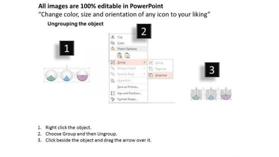 Business Diagram Three Different Pie Charts For Result Analysis Presentation Template