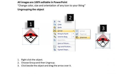 Business Diagram Three Different Warning Boards For Hazards Presentation Template