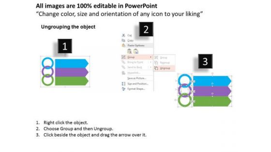 Business Diagram Three Interconnected Circles With Text Boxes Presentation Template