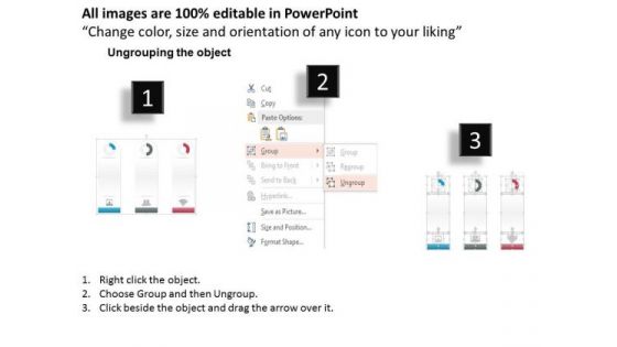 Business Diagram Three Linear Paper Infographics Presentation Template