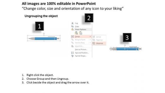 Business Diagram Three Pens For Option Pricing Presentation Template