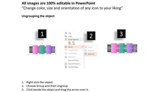 Business Diagram Three Stages Flow Process Diagram Presentation Template