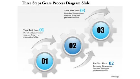 Business Diagram Three Steps Gears Process Diagram Slide Presentation Template Business Diagram Three Steps Gears Process Diagram Slide Presentation Template