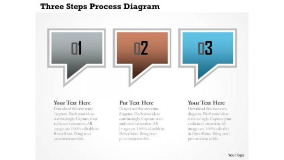 Business Diagram Three Steps Process Diagram Presentation Template