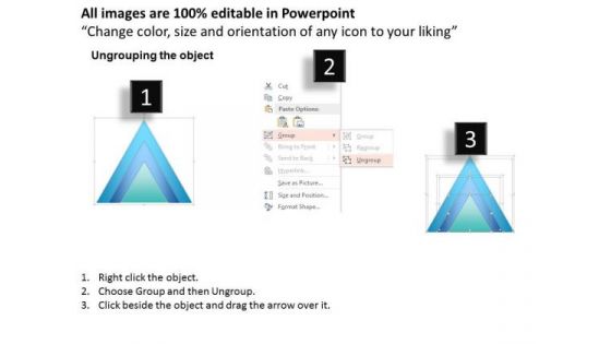 Business Diagram Three Triangles To Present Business Information Presentation Template