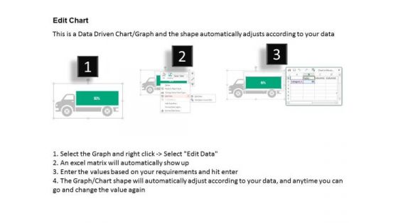 Business Diagram Three Trucks For Data Representation For Business PowerPoint Slide