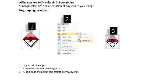 Business Diagram Three Warning Boards For Danger Indication Presentation Template