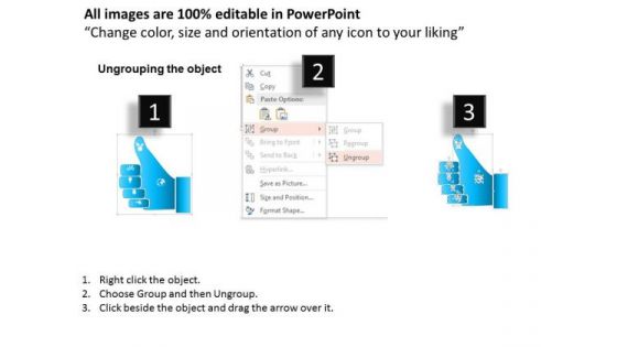 Business Diagram Thumbs Up For Save The World Campaign Presentation Template