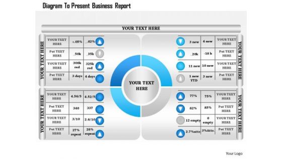Business Diagram To Present Business Report Presentation Template Business Diagram To Present Business Report Presentation Template