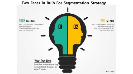 Business Diagram Two Faces In Bulb For Segmentation Strategy Presentation Template Business Diagram Two Faces In Bulb For Segmentation Strategy Presentation Template