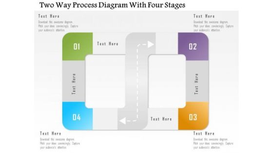 Business Diagram Two Way Process Diagram With Four Stages Presentation Template Business Diagram Two Way Process Diagram With Four Stages Presentation Template