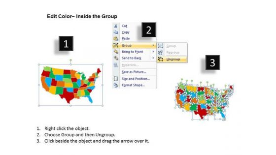 Business Diagram Usa Country Maps Business Framework Model