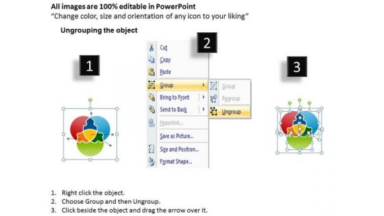 Business Diagram Venn Circular Puzzle Process Marketing Diagram