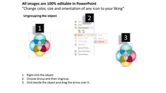 Business Diagram Venn Diagram Four Stages Presentation Template