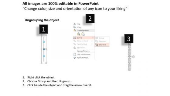 Business Diagram Vertical Three Points Timeline Agenda Presentation Template