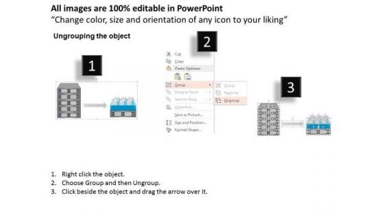 Business Diagram Virtualized And Non Vitualized Environments With Hypervisor Ppt Slide