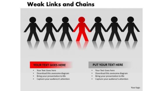 Business Diagram Weak Links And Chains Consulting Diagram