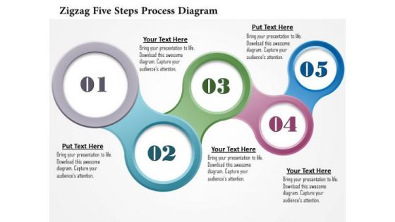 Business Diagram Zigzag Five Steps Process Diagram Presentation Template Business Diagram Zigzag Five Steps Process Diagram Presentation Template