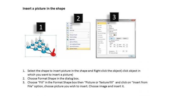 Business Diagrams 3d Men One Many Interconnection PowerPoint Slides