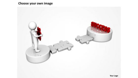 Business Diagrams Templates 3d Man And Puzzle With Success PowerPoint