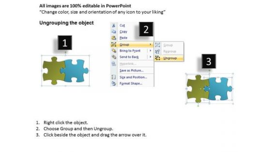 Business Finance Strategy Development 2 Stages Puzzle Diagram Business Diagram