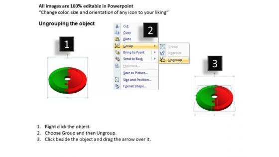 Business Finance Strategy Development 3d Circle Puzzle Diagram 2 Stages Business Diagram