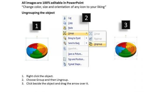Business Finance Strategy Development 3d Circle Puzzle Templates Diagram 5 Stages Business Diagram