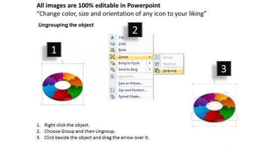 Business Finance Strategy Development 3d Circular Chart 7 Stages Business Diagram